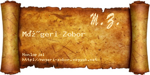 Mágeri Zobor névjegykártya